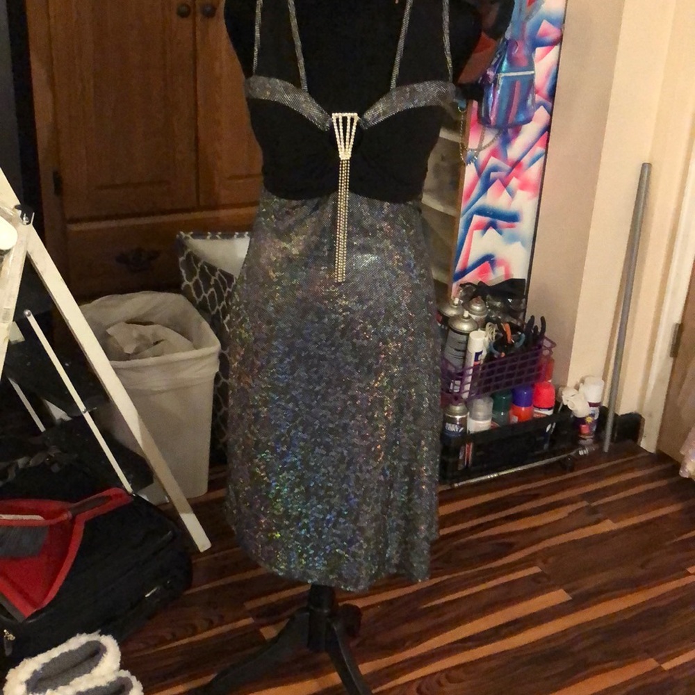 Holographic dolls kill dress